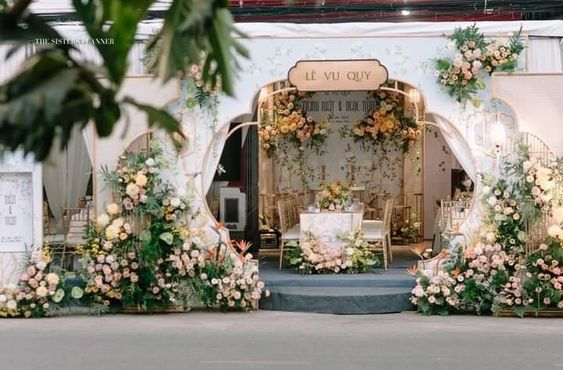 Cổng Lễ Vu Quy Tone Pastel Floral